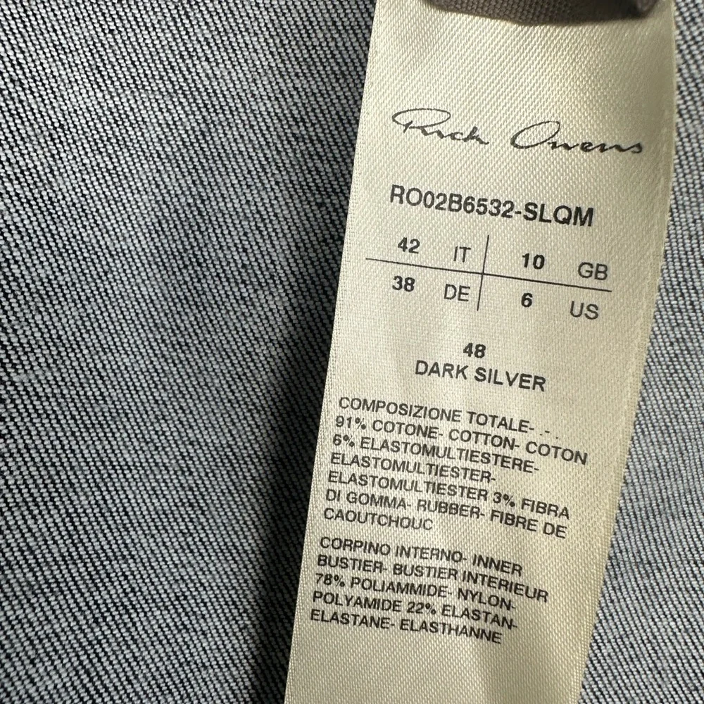 Rick Owens Strobe FW22 Silver Bustier Dress – Goddess in Chrome - Picture 12 of 16